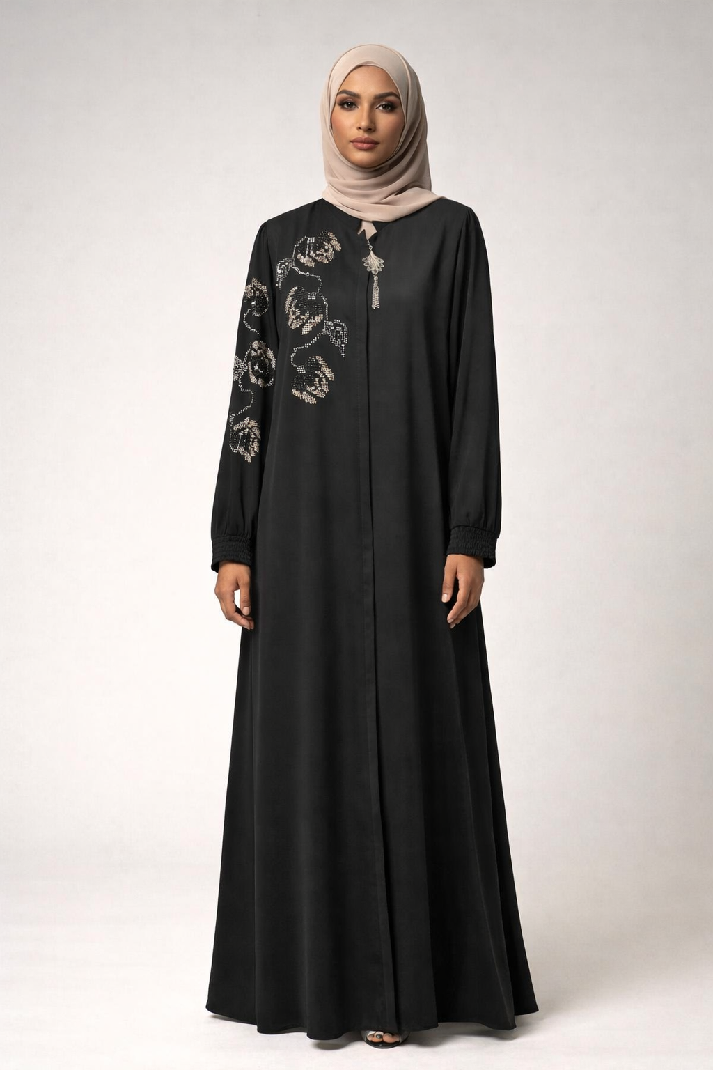 Rosa Black Abaya
