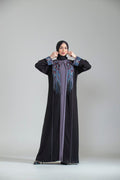 Two-piece embroidered women's abaya