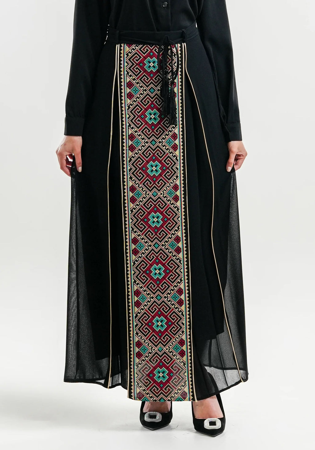 Embroidered Chiffon Style Skirt