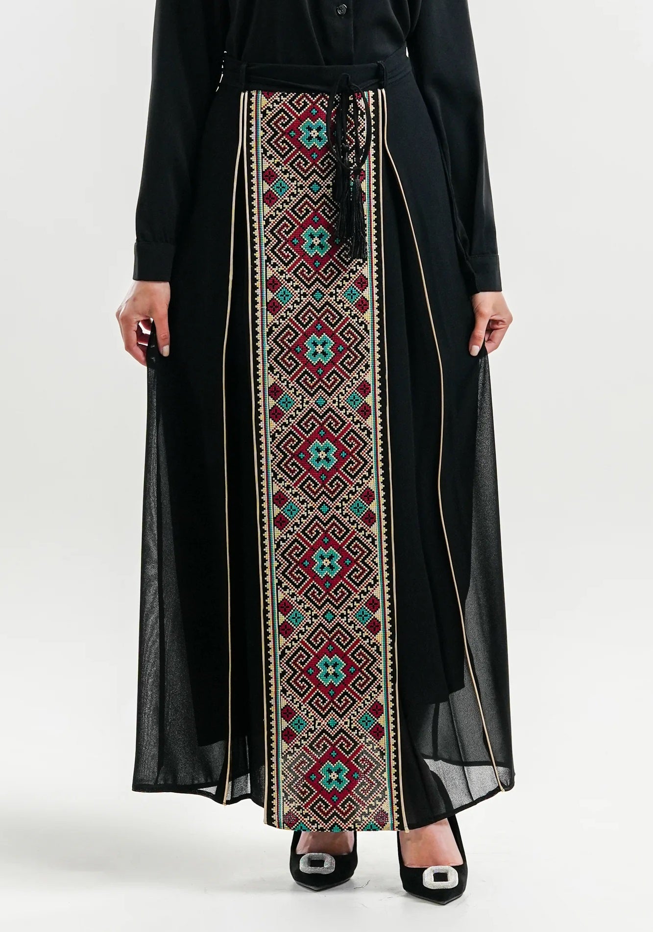 Embroidered Chiffon Style Skirt